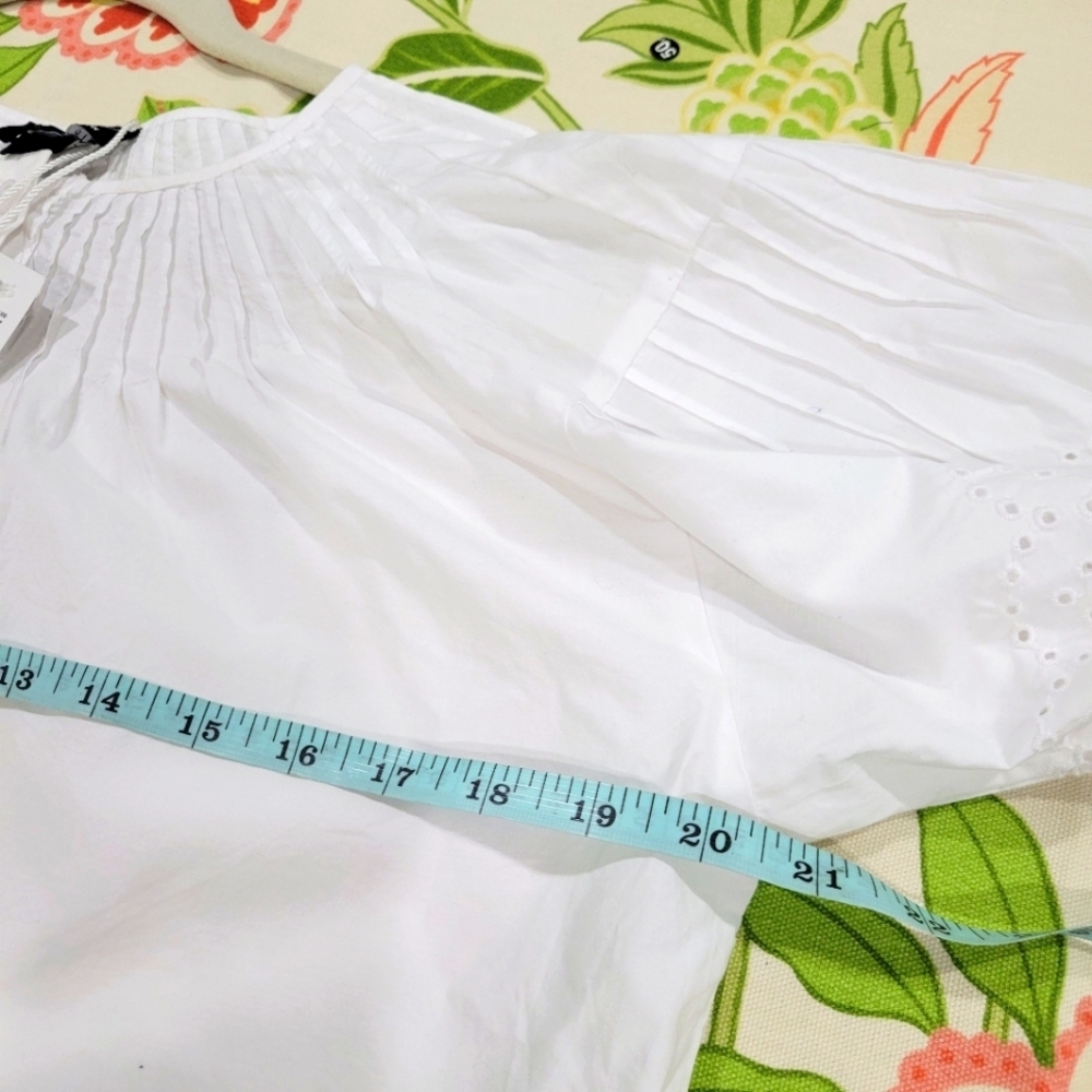 J Crew Jolie top in eyelet cotton poplin CA974 NWT XS - Picture 8 of 8